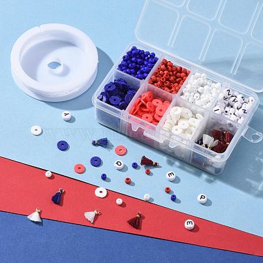 4 juillet kits de fabrication de bijoux pour la fête de l'indépendance américaine(DIY-LS0001-05)-3