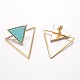 Synthetic Turquoise Ear Studs(EJEW-G147-C02)-2