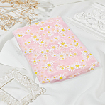 2 Yards Daisy Pattern Nylon Mesh Fabric, Clothing Accesories, Pink, 1500x0.2mm(AJEW-LP0012-11)