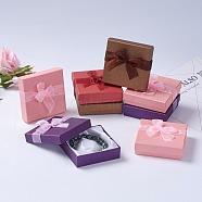 Valentines Day Gifts Boxes Packages Cardboard Bracelet Boxes, Mixed Color, about 9cm wide, 9cm long, 2.7cm high(BC148)