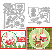 Christmas Theme Carbon Steel Cutting Dies Stencils, for DIY Scrapbooking, Photo Album, Decorative Embossing, Paper Card, Matte Platinum Color, Cup Pattern, 8.3~12.7x10.5~10.7x0.08cm, 2pcs/set(DIY-WH0309-406)