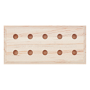 Wood Tray, for Capsule Tray, Wheat, 59x125x16mm(DJEW-WH0011-23)
