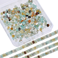 2 Strands Natural Flower Amazonite Beads Strands, Heishi Beads, Flat Round/Disc, 4~4.5x2.2~2.5mm, Hole: 0.7mm, about 167pcs/strand, 15.43 inch(39.2cm)(G-SC0002-72A)