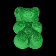 Luminous Resin Cabochons, Bear, Clear, 17.5x11.5x6mm(CRES-M020-01B)