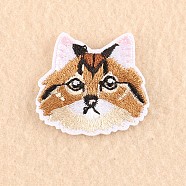 Computerized Embroidery Cloth Iron on/Sew on Patches, Costume Accessories, Appliques, Cat, Peru, 3.5x3.8cm(X-DIY-F030-16I)