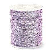 17M Rainbow Color Polyester Sewing Thread, 9-Ply Polyester Cord for Jewelry Making, Colorful, 0.6mm, about 18.59 Yards(17m)/Roll(OCOR-E026-08D)