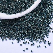 MIYUKI Delica Beads, Cylinder, Japanese Seed Beads, 11/0, (DB1006) Metallic Blue Green Gold Iris, 1.3x1.6mm, Hole: 0.8mm, about 10000pcs/bag, 50g/bag(SEED-X0054-DB1006)