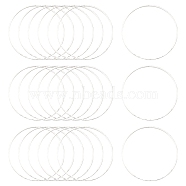 Brass Linking Rings, Silver Color Plated, 30x0.7~1mm(X-EC18730mm-S)