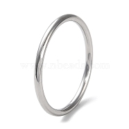 304 Stainless Steel Simple Plain Band Finger Ring for Women Men, Stainless Steel Color, 1.7mm, Inner Diameter: 19mm(RJEW-F152-01F-P)