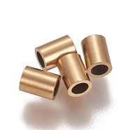 Ion Plating(IP) 304 Stainless Steel Tube Beads, Golden, 4x3mm, Hole: 2mm(STAS-L216-23C-G)
