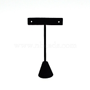 Flocked Cloth Earring Display Stand, Black, 1-1/8x2-1/2x4-5/8 inch(2.9x6.5x11.6cm)(EDIS-WH0005-11B)