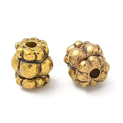 Tibetan Style Alloy Beads, Cadmium Free & Lead Free, Column, Antique Golden, 6x6mm, Hole: 1.5mm, about 1639pcs/1000g(TIBE-P003-37AG)