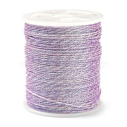 17M Rainbow Color Polyester Sewing Thread, 9-Ply Polyester Cord for Jewelry Making, Colorful, 0.6mm, about 18.59 Yards(17m)/Roll(OCOR-E026-08D)