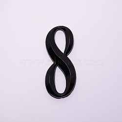 Plastic & PVC Number Sign Labels, Black, Num.8, 8: 70x44.5x8mm(KY-WH0023-B08-03)