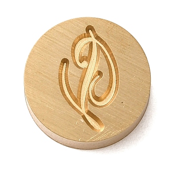 Golden Tone Brass Letter Stamps, with Black Wooden Handles, for DIY Wax Seal Stamps, Letter P, 79.5x12x12mm