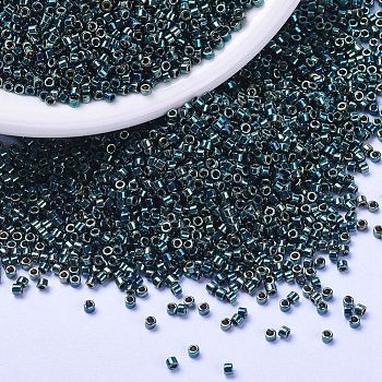 MIYUKI Delica Beads, Cylinder, Japanese Seed Beads, 11/0, (DB1006) Metallic Blue Green Gold Iris, 1.3x1.6mm, Hole: 0.8mm, about 10000pcs/bag, 50g/bag