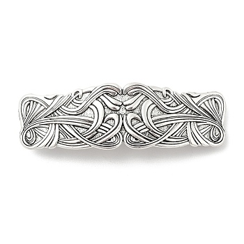 Vintage Viking Knot Alloy Hair Barrettes, Hair Accessories for Women & Girls, Antique Silver, 84.5x27x10.5mm