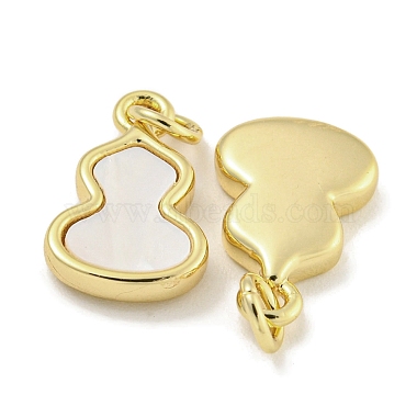 Brass Pave Sea Shell Gourd Charms(KK-Q820-16G)-2