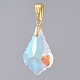 AB Color Plated Electroplate Glass Pendants(PALLOY-JF00446-01)-2