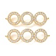 Brass Micro Pave Clear Cubic Zirconia Connector Charms(CU-CBA4579-07G-A)-1