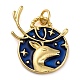 Brass Enamel Pendants(KK-K339-04B-G)-1