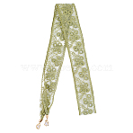 1Pc Cotton Polyester Lace Headbands for Women, Olive Drab, 1425x46x0.8mm(AJEW-CY0001-73A)