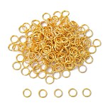 Golden Round Iron Split Rings(NFDJRG6MM)
