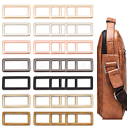 WADORN 28Pcs 7 Colors Zinc Alloy Slider Buckles, Adjustable Buckle Fasteners, for Strap Leathercraft Bag Belt, Rectangle, Mixed Color, 39x19.5x4mm, 4pcs/color(FIND-WR0010-72)