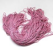 Polyester & Spandex Cord Ropes, 1 Inner Core, Hot Pink, 2mm, about 109.36 yards(100m)/bundle(RCP-R007-306)