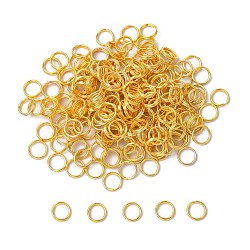 Iron Split Rings, Double Loops Jump Rings, Cadmium Free & Lead Free, Golden, 6mm in diameter, 1.4mm thick, about 5.3mm inner diameter, about 11000pcs/1000g(NFDJRG6MM)