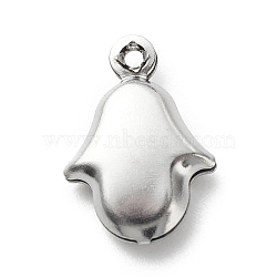 304 Stainless Steel Pendants, Penguin Charms, Stainless Steel Color, 14x10x3.4mm, Hole: 1mm(STAS-D243-10)