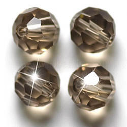 Imitation Austrian Crystal Beads, Grade AAA, K9 Glass, Faceted(32 Facets), Round, Gray, 8mm, Hole: 0.9~1.4mm(SWAR-F021-8mm-215)