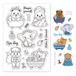 PVC Plastic Stamps, for DIY Scrapbooking, Photo Album Decorative, Cards Making, Stamp Sheets, Animal Pattern, 16x11x0.3cm(DIY-WH0167-56-571)