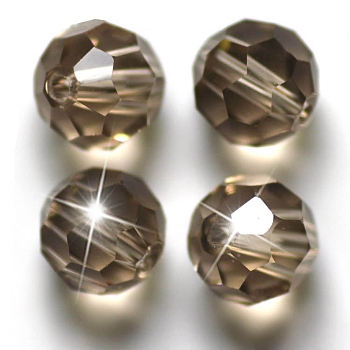 Imitation Austrian Crystal Beads, Grade AAA, Faceted(32 Facets), Round, Gray, 8mm, Hole: 0.9~1.4mm