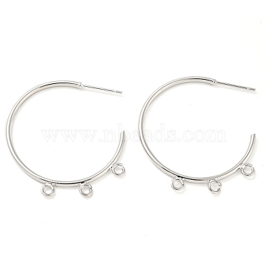 Platinum Ring Brass Stud Earring Findings