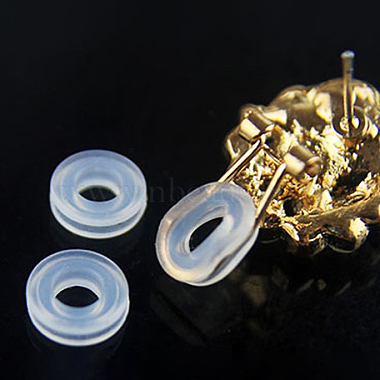 Coussinets en plastique de confort pour boucles d'oreilles à clip français(KY-E008-01)-3