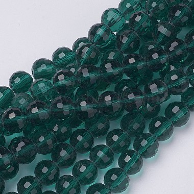10mm SeaGreen Round Glass Beads