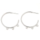 Brass Ring Stud Earrings Findings(KK-K351-26P)-1