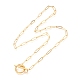 Unisex Vacuum Plating 304 Stainless Steel Paperclip Chain Necklaces(X-NJEW-H215-04G)-1