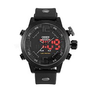 Fashion Plastic Men's Electronic Wristwatches, Gray, 270x22mm(WACH-I005-01D)