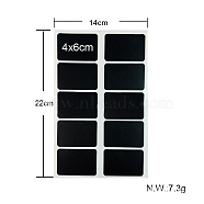 Waterproof PVC Adhesive Stickers, for Label, Rectangle, Black, 22x14cm, Tags: 4x6cm(STIC-PW0001-067B)
