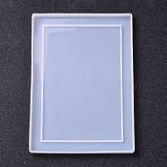 DIY Photo Frame Silicone Molds, Resin Casting Molds, For UV Resin, Epoxy Resin Jewelry Making, Rectangle, White, 180x130x9mm, Inner Diameter: 175x125mm(DIY-H154-01A)
