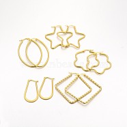 Mixed 304 Stainless Steel Hoop Earring, Hypoallergenic Earrings, Golden, 24~63x2~2.5x20.5~57mm, Pin:1x0.6mm(EJEW-P066-48G)
