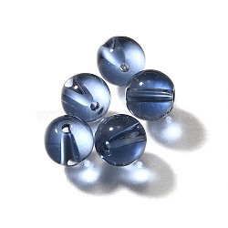 K9 Glass, Imitation Austrian Crystal Beads, Round, Steel Blue, 7.5x8mm, Hole: 1.4mm(GLAA-R004-02T)