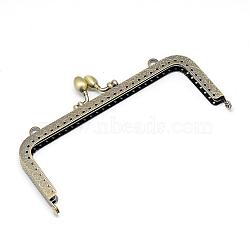 Iron Purse Frame Handle for Bag Sewing Craft Tailor Sewer, Antique Bronze, 85x180x12mm, Hole: 1.5~5mm(FIND-T008-082AB)