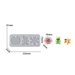 Sippy Cup Fixed Cup Tag Bag Zipper Pendant Silicone Mold, Epoxy Resin Craft Making, Rectangle, White, 91x225x5mm, Hole: 10.7mm, Inner Diameter: 69~79x57.2~76.3mm(SIMO-S001-04A)