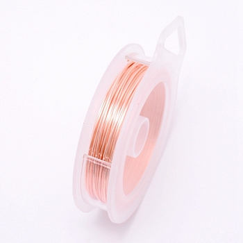 Round Copper Craft Wire, PeachPuff, 20 Gauge, 0.8mm, about 10m/roll