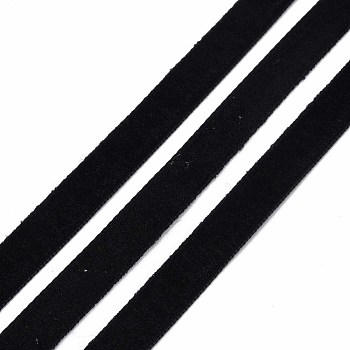 Single Face Velvet Ribbon, Black, 3/8 inch(9.5~10mm), about 50yards/roll(45.72m/roll)