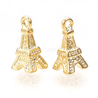 Real Gold Plated Building Brass Charms