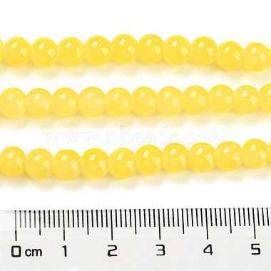 Chapelets de perles rondes en verre imitation jade peint(X-DGLA-Q021-6mm-24)-5